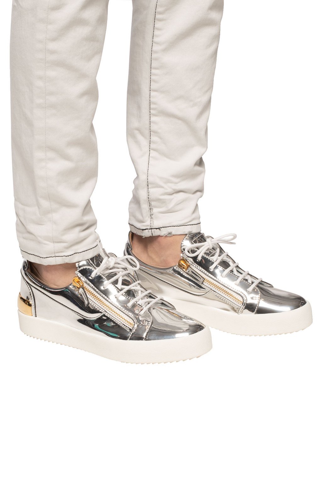 Silver giuseppe hot sale sneakers